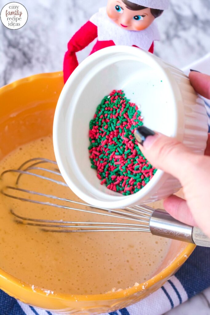 You're going to love this Elf on the Shelf Pancake Breakfast! It's a fun recipe that gets everyone cooking together in the kitchen! There isn't much better than eating Christmas pancakes? make homemade pancakes with your children to add fun and magic of the elf on the shelf. This Elf on the Shelf ideas will make your whole family happy.