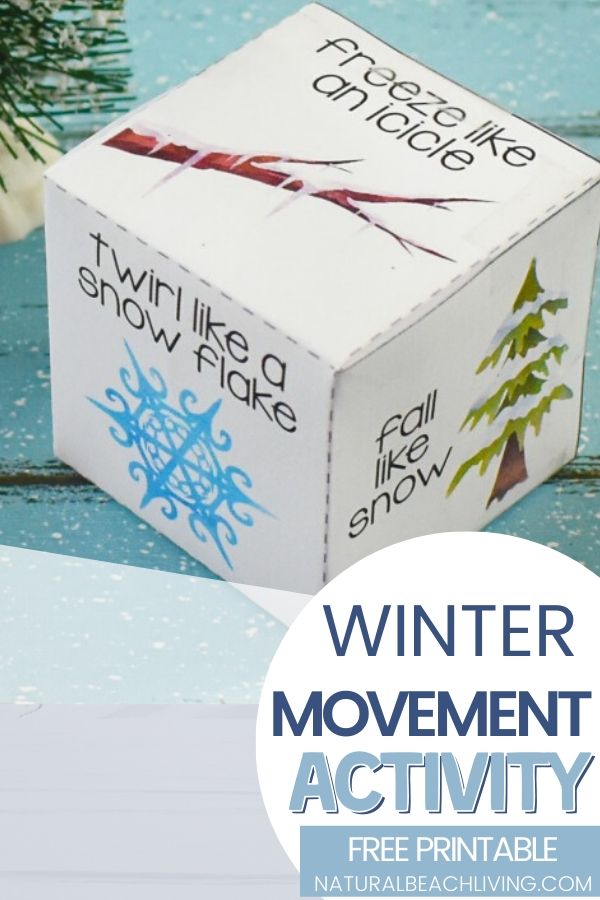 These winter movement activities are a great way to get bodies up and active in your house or at school. Movement Activities for Toddlers and Preschoolers that are perfect for brain breaks and gross motor activities. This free Winter Theme printable makes an exciting Gross Motor Activities for Toddlers and Preschoolers