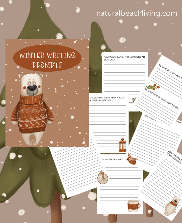 These winter writing prompts are the perfect way to encourage writing and indoor activities during the cold winter months. Plus, they're free printables for kids, Free Winter Writing Prompts for Kids is a great way for kids to use their imagination and write while keeping it exciting.
