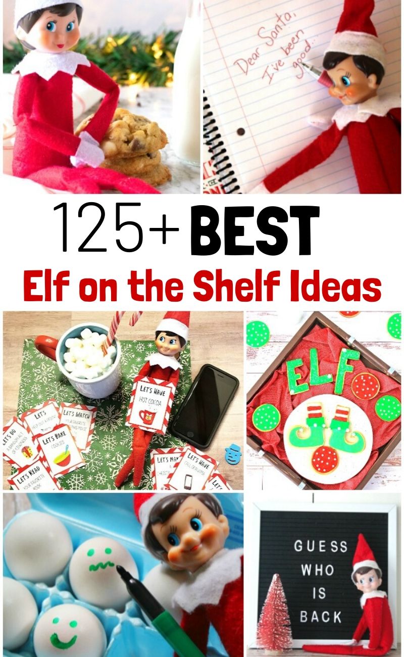 Over 125 of The Best Elf on the Shelf Ideas that you can easily do at home. With so many funny elf on the shelf ideas, it's going to be the best holiday ever! Kids will love The New Elf on the Shelf Ideas and Easy Elf on the Shelf Ideas with Free Elf Printables and even Kindness Elf ideas and alternatives 