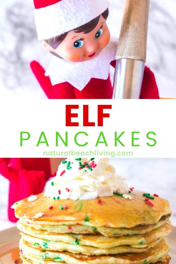 You're going to love this Elf on the Shelf Pancake Breakfast! It's a fun recipe that gets everyone cooking together in the kitchen! There isn't much better than eating Christmas pancakes? make homemade pancakes with your children to add fun and magic of the elf on the shelf. This Elf on the Shelf ideas will make your whole family happy.