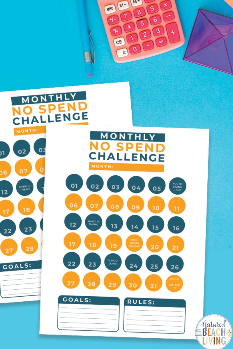 No Spend Challenge Free Printable and Activities