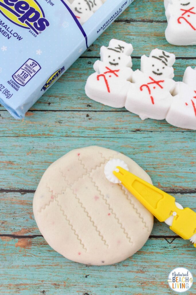 This Peeps Edible Snow Playdough recipe is so much fun for kids! They will have so much fun playing with this Homemade Playdough, This Peeps Playdough Recipe is super easy playdough to make! All edible so don't worry if your toddlers take a bite! Snow Playdough for Winter Sensory Play