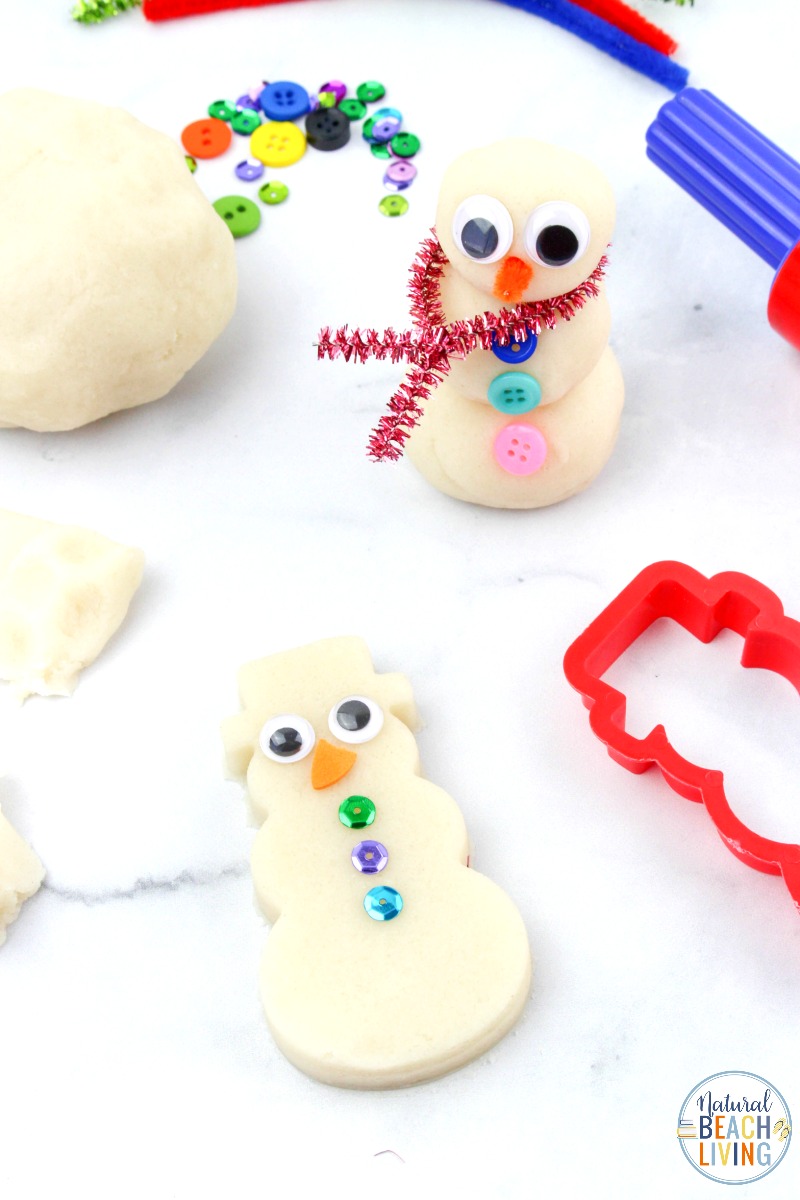 This Snow Playdough recipe is such a fun winter playdough activity for kids. All you need are a few simple supplies to make homemade snow dough. Make your own playdough snowman kit or add this snowman activity to your winter preschool themes for Snow playdough, Snowman playdough ideas and Snow Dough Playdough Recipe
