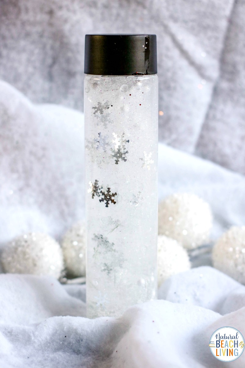 Snow Sensory Bottles for Winter Sensory Play