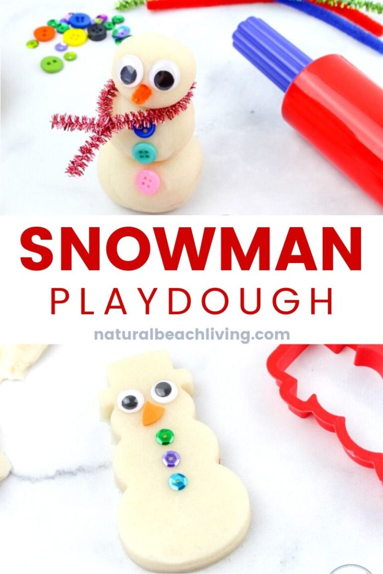 Snow Playdough Recipe Snowman Playdough Activity