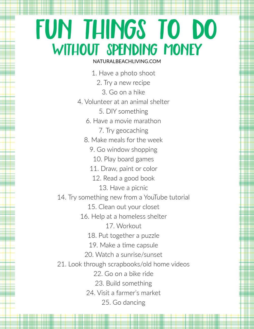 25+ Fun Things To Do Without Spending Money