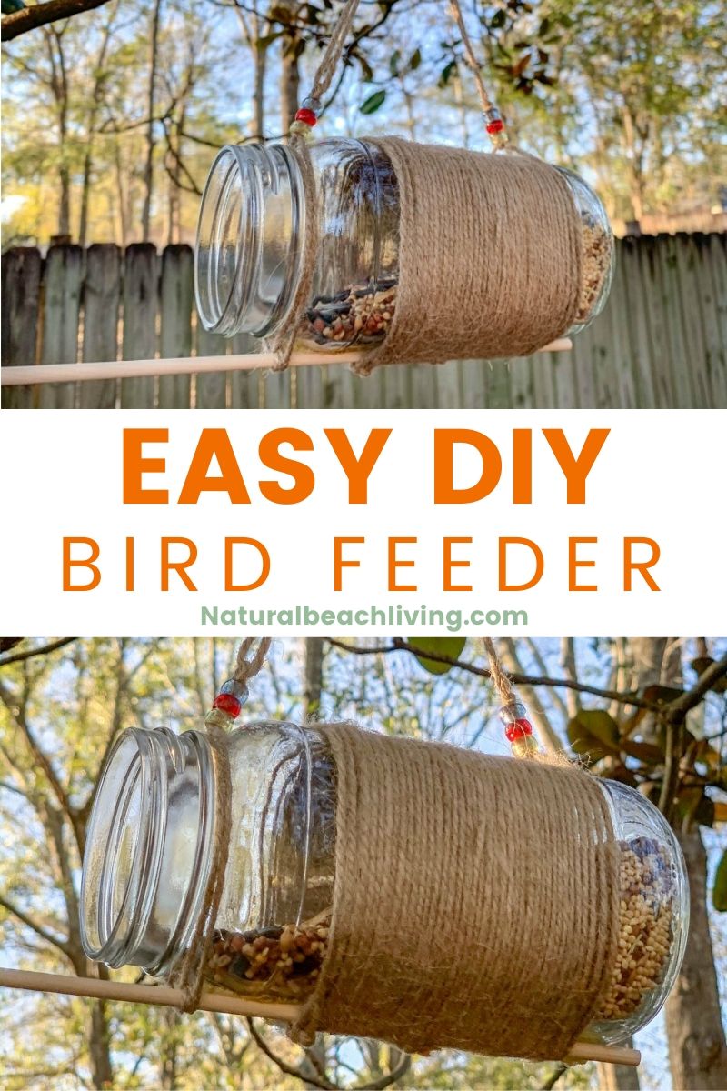 Mason Jar Bird Feeder – Easy DIY Bird Feeder