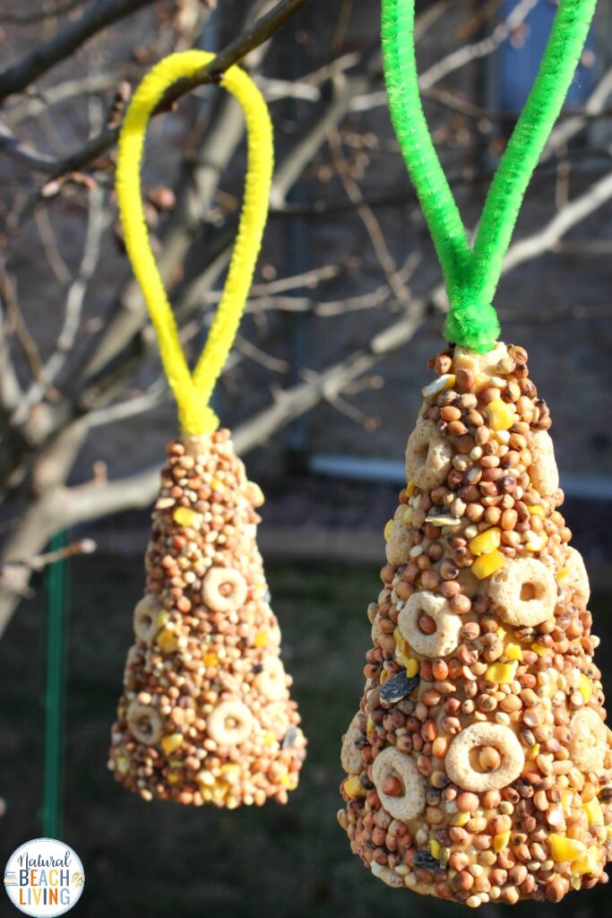 The BEST Homemade Bird Feeders and Birdseed Ornaments, Easy Homemade Bird Seed Ornaments Recipe, These DIY Birdseed Ornaments are a perfect nature project to do with kids, Bird Feeders for Kids to Make, Backyard Birds love Recycled Bird Feeders and Bird Treats, Plus, Bird Crafts for Kids, Bird Theme Printables and more