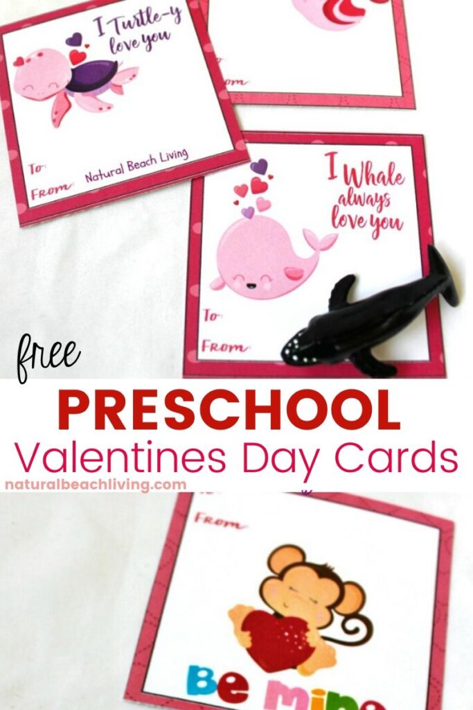 Adorable Preschool Valentine's Day Cards, Free Printable Valentine Cards for Kids, Practice handwriting and fine motor skills plus give out a sweet Valentine to a friend. Preschool Valentine Cards for a Non Candy Valentine's Day Idea