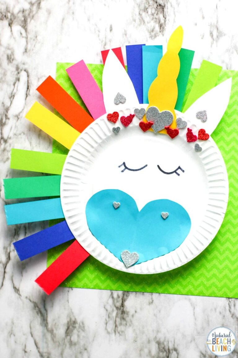 Rainbow Unicorn Paper Plate Craft for Kids