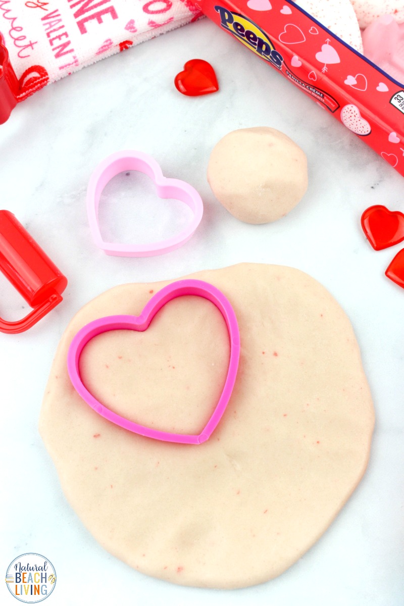 Valentine Peeps Playdough Recipe – Edible Marshmallow Playdough for Kids