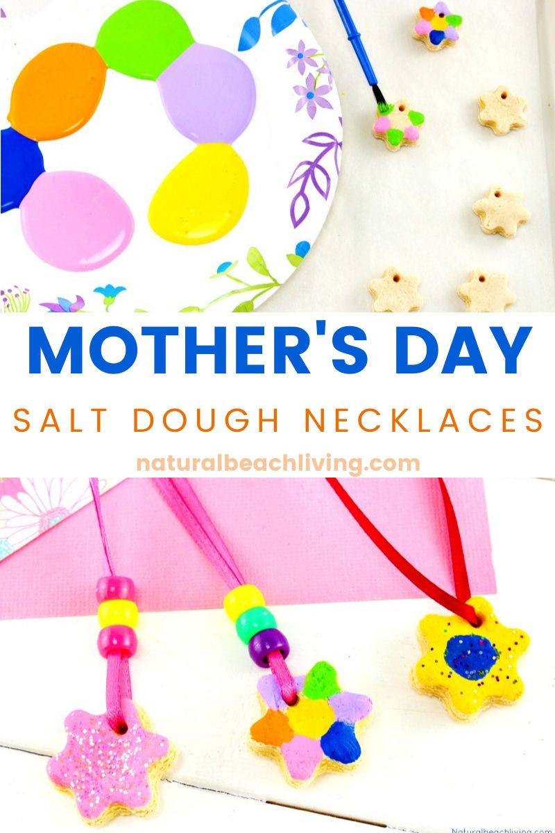 Salt Dough Recipe Necklaces and Ornaments for Mother’s Day