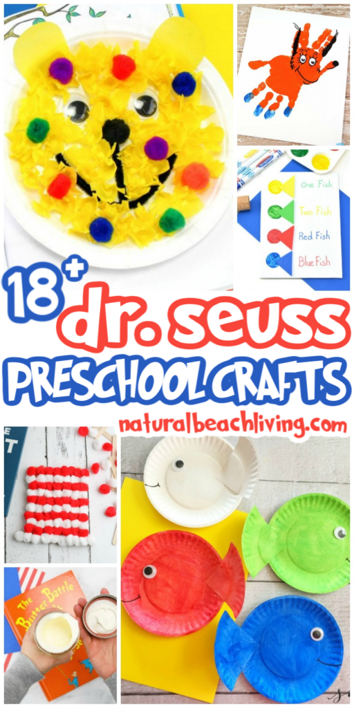 These Dr Seuss Preschool Crafts will delight your child as much as the books. Whether you are looking for Dr Seuss Craft Projects Ideas to Celebrate Dr Seuss Birthday or pick a few Dr Seuss Crafts for Preschoolers for Read Across America Day