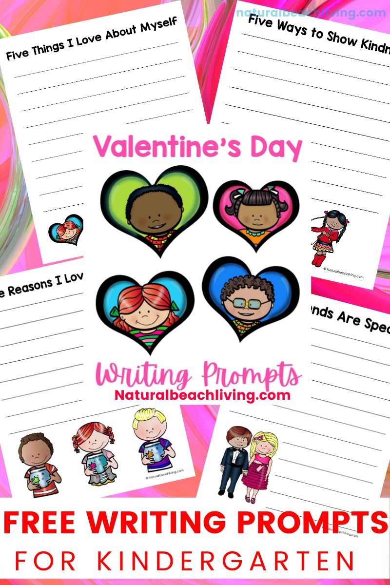 Printable Kindness Kindergarten Writing Prompts - Natural Beach Living