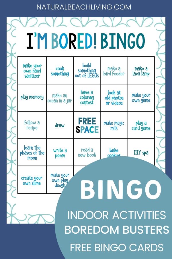 Indoor Activities Bingo – 25 Boredom Busters for Kids