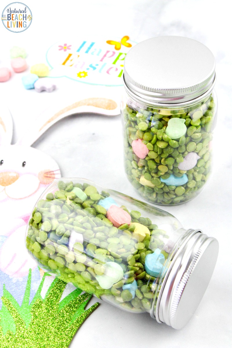 These Easter I Spy Sensory Bottles are fun for kids to make and play with. They're the perfect addition to any Easter basket, too! Easter Seek and Find Bottles are a fun game for toddlers and preschoolers. Spring Sensory Bottles and Find it Bottles for Easter activities.