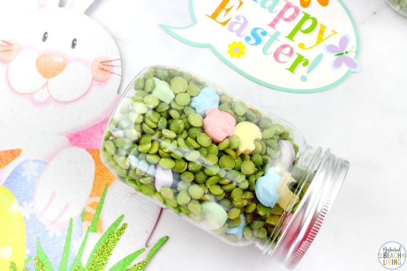 These Easter I Spy Sensory Bottles are fun for kids to make and play with. They're the perfect addition to any Easter basket, too! Easter Seek and Find Bottles are a fun game for toddlers and preschoolers. Spring Sensory Bottles and Find it Bottles for Easter activities.