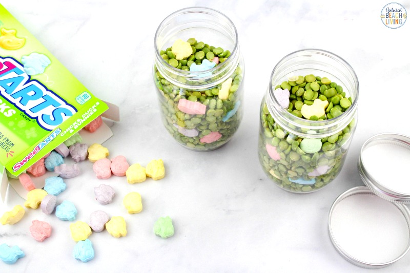 These Easter I Spy Sensory Bottles are fun for kids to make and play with. They're the perfect addition to any Easter basket, too! Easter Seek and Find Bottles are a fun game for toddlers and preschoolers. Spring Sensory Bottles and Find it Bottles for Easter activities.