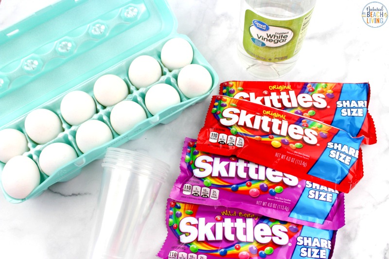 Are you ready to see How to Dye Easter Eggs with Skittles? If so, you're in the right place! This simple Easter Science Experiment will show you exactly how! Candy Science is so fun for kids of all ages. Try this Easy Egg Decorating Ideas with your kids.