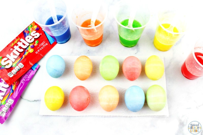 Are you ready to see How to Dye Easter Eggs with Skittles? If so, you're in the right place! This simple Easter Science Experiment will show you exactly how! Candy Science is so fun for kids of all ages. Try this Easy Egg Decorating Ideas with your kids.