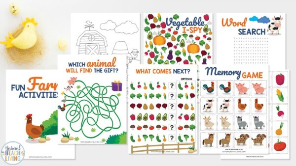 Farm Printables for Preschool and Kindergarten - Natural Beach Living