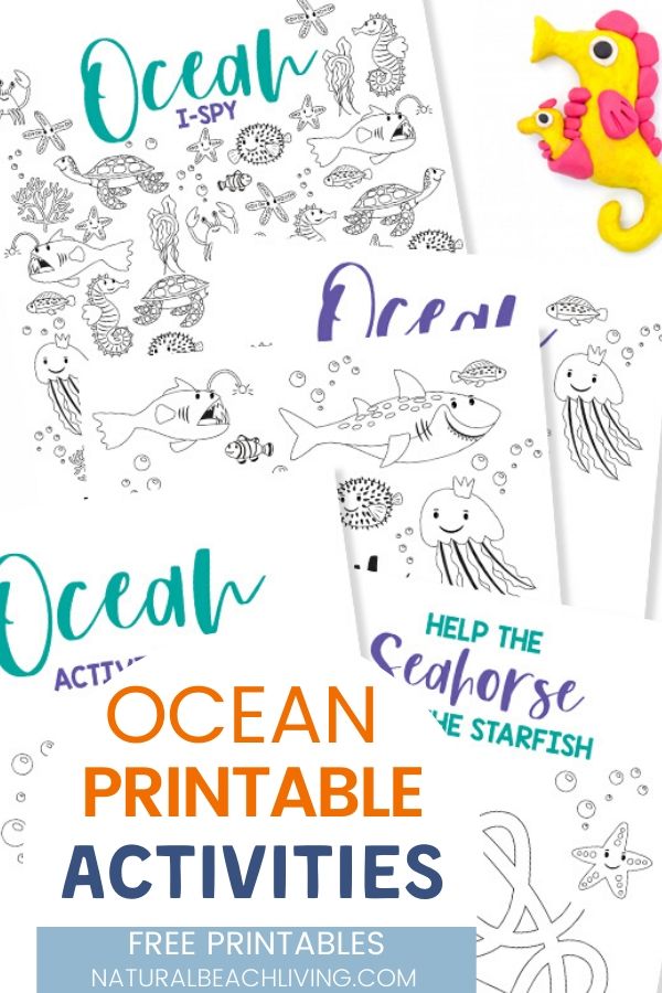 Free Printable Ocean Activity Pages for Preschoolers and Kindergarten