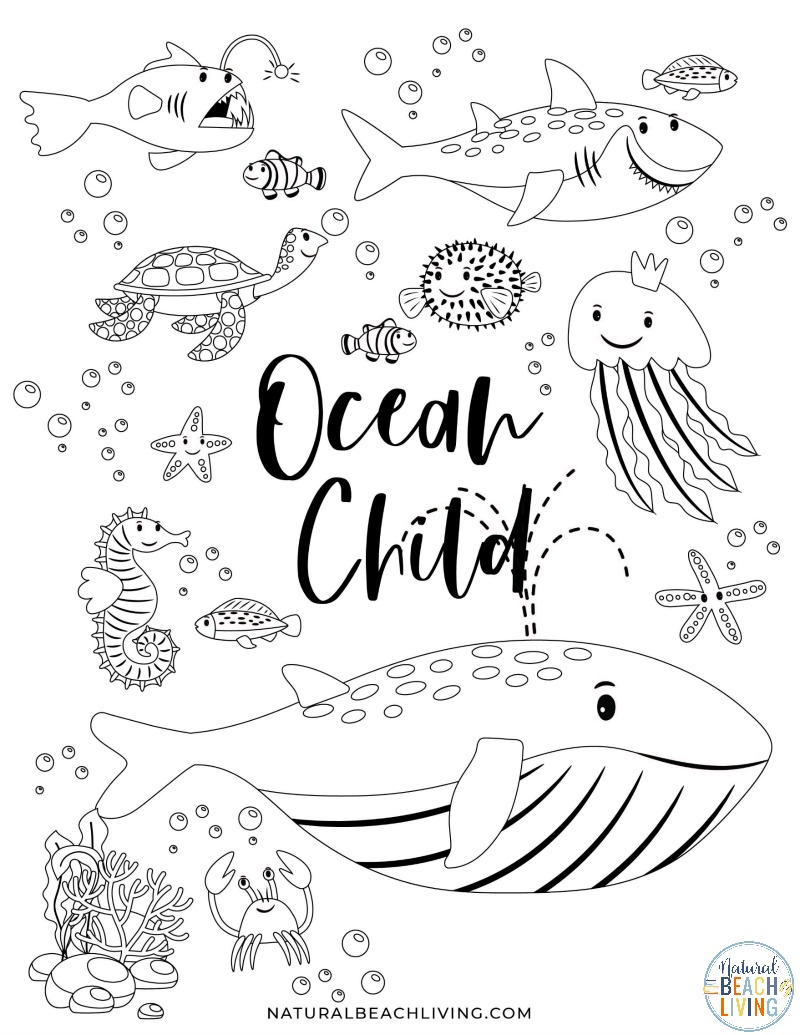 Free Printable Ocean Activity Pages for Preschoolers and Kindergarten ...