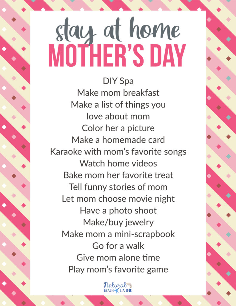 20+ Stay at Home Mother's Day Ideas - Natural Beach Living