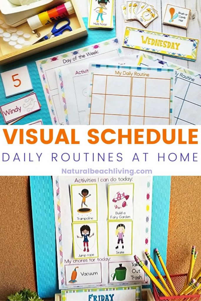 This Homeschool Schedule Printable is a great visual tool to help the entire family stay on track. Having a Daily Schedule for Kids works great. Plus, this Free Homeschool Schedule Template comes with a few options to use what's best for your family. Free Printable Schedule for the win! 