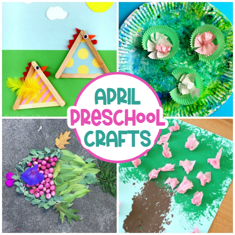 These April Preschool Crafts are the perfect spring activity for a rainy day or as a fun school activity. 35+ Fantastic ideas, from educational crafts like a butterfly life cycle and parts of a flower craft to fun crafts like weather crafts and insect crafts.