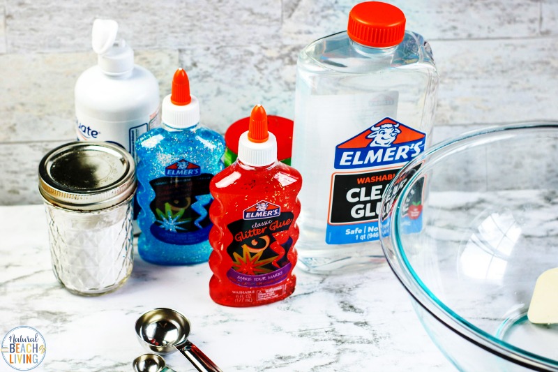 The Best 4th of July Slime Recipe! This red, white, and blue slime is a great patriotic slime to make and play with for the 4th of July, Memorial Day, or any other patriotic holiday. This easy slime recipe mixes science, chemistry, sensory play and hands on learning into one awesome fourth of July activity.
