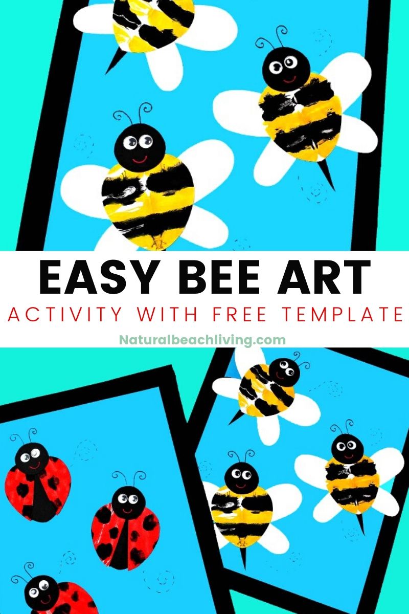 Preschool Bee Art Activity with Bee Template