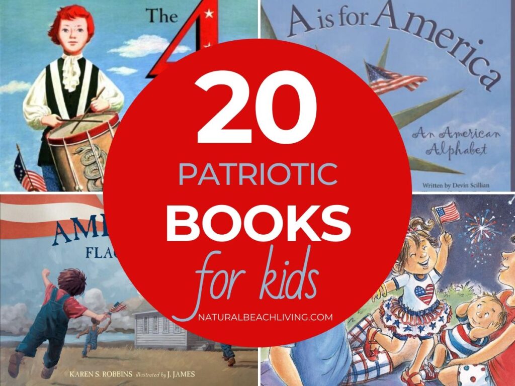 These Patriotic 4th of July Books for Kids are a perfect way to introduce your children to the 4th of July holiday. Independence Day makes a great preschool theme or just enjoy reading Fourth of July Books for Preschoolers for valuable information and enjoyment.