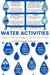 Water Activities for Kids with Free Water Themed Printables - Natural Beach Living
