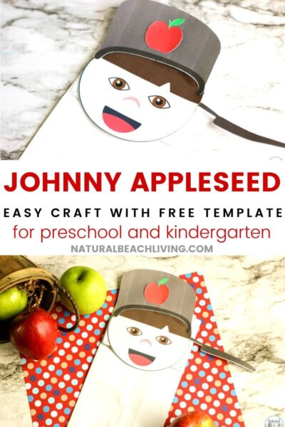 Johnny Appleseed Craft Paper Bag Puppet - Natural Beach Living