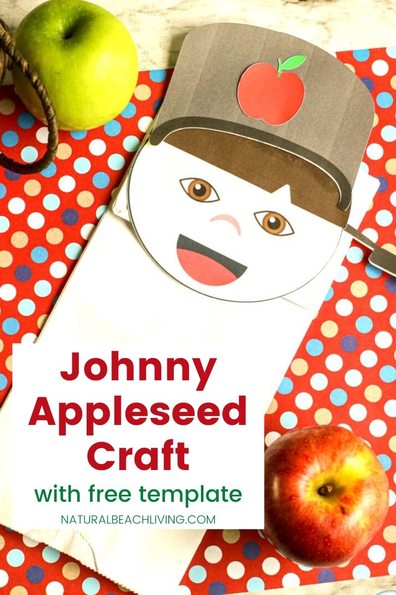 Johnny Appleseed Craft Paper Bag Puppet - Natural Beach Living