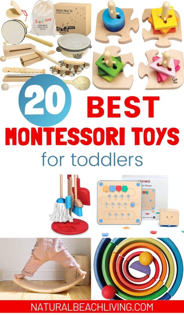 These Montessori Toys for Toddlers are tools for learning, that include educational toys for your child's development. 20 of The Best Montessori Toys, Plus, Montessori Toy Rotation and where to buy Montessori Toys. 