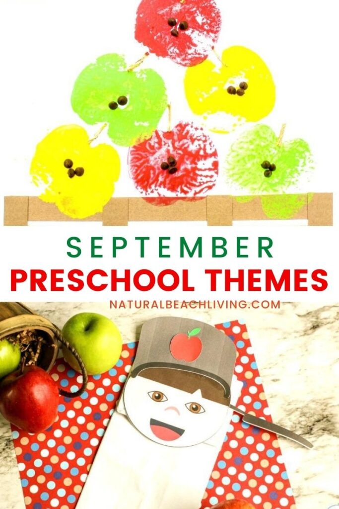 September Preschool Themes. A preschool or kindergarten theme you can focus on in the fall. APPLES Theme and Activities, Preschool Themes and September Themes offer so many opportunities for exploration and learning. 20+ Preschool Activities for Camping, Honey, Bees, Fall, Music, Teddy Bear Theme and so many more. 