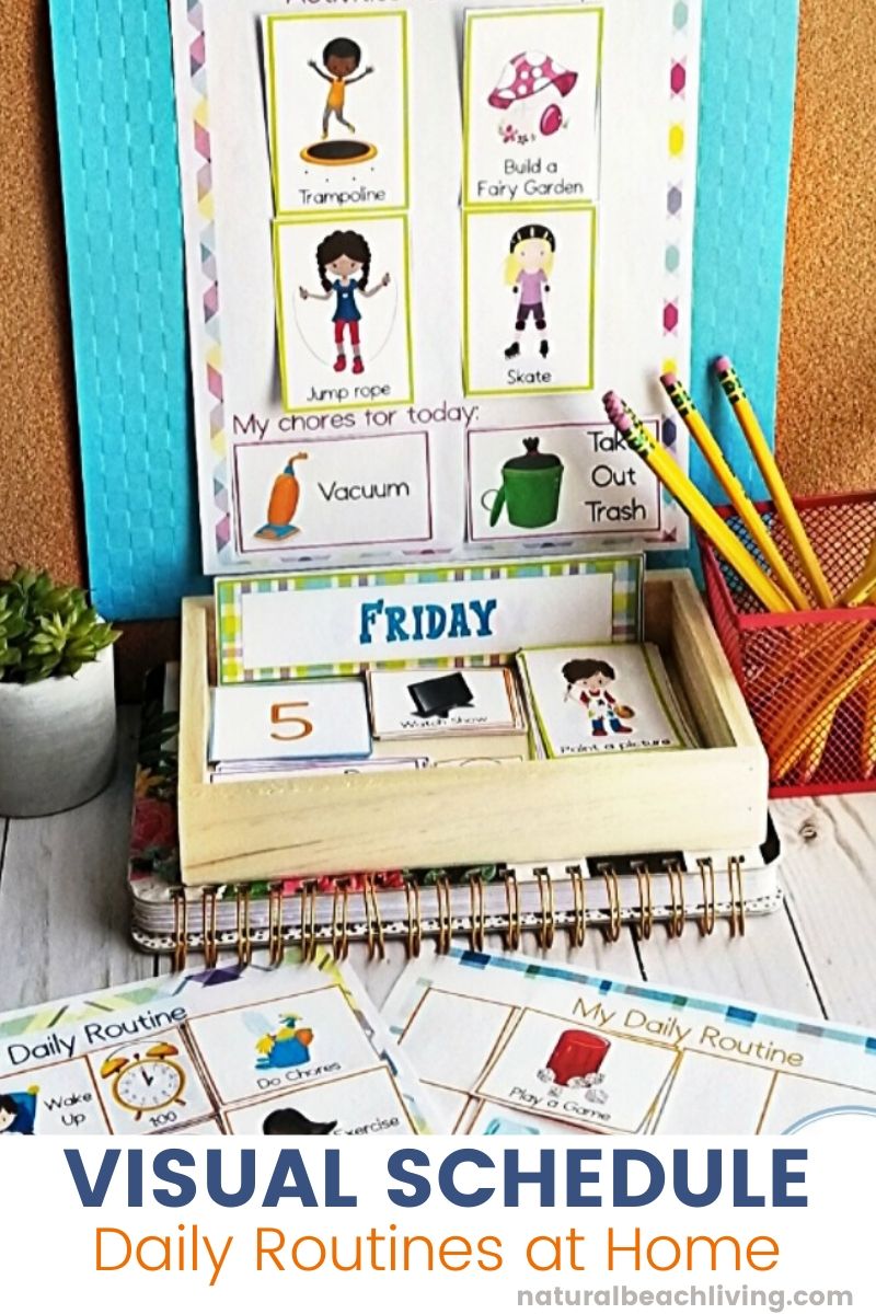 What is a Visual Schedule? A visual schedule provides a clear structure for the day and helps bring calming and peace to children. Through activities and a daily routine, using a visual schedule can provide safety and predictability.