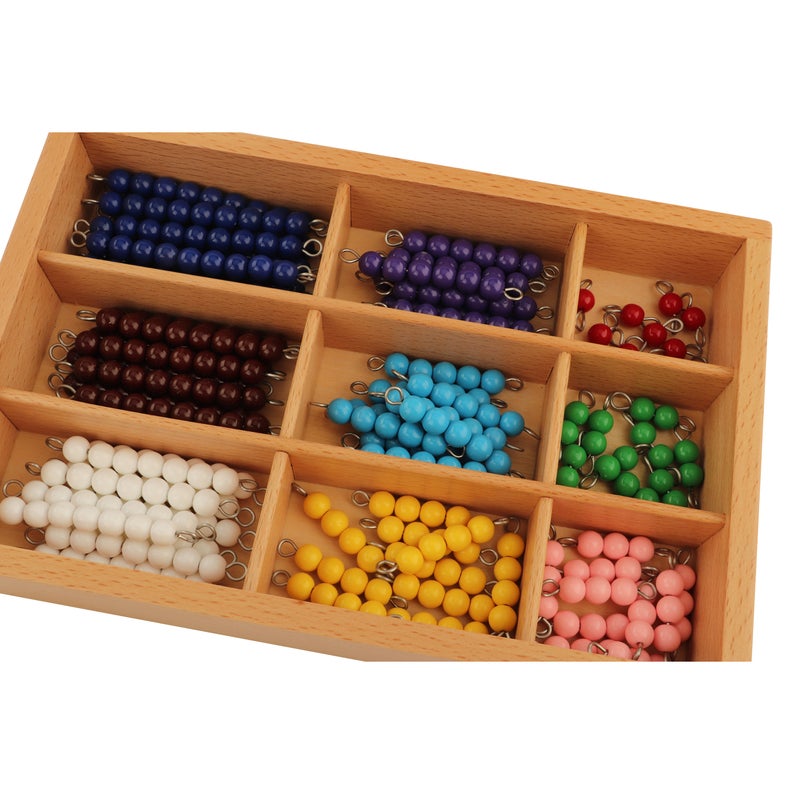 Montessori Math Bead Stairs, Montessori Mathematics and education activities 