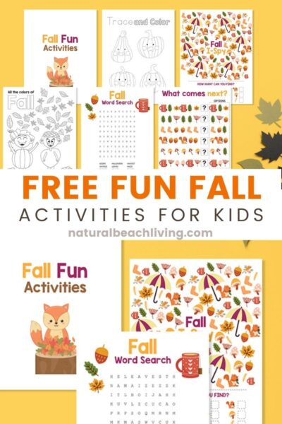 Free Fall Printables for Preschool and Kindergarten - Natural Beach Living