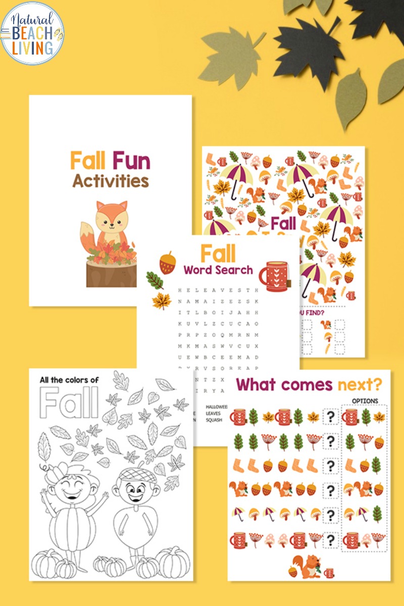 Free Fall Printables for Preschool and Kindergarten