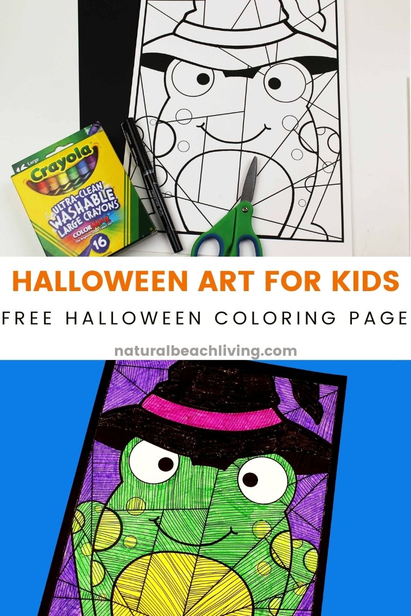 Grab this Halloween Art for Kids with Free Witch Frog Template to add to your Fun Halloween Activities, This Halloween Art Project for Kids can be a spooky and cute Halloween art idea or easy Halloween drawing for kids. Have fun with this Frog Art for Kids this Halloween