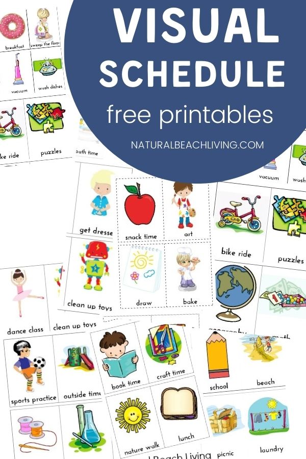 Free Visual Schedule for Kids, Visual schedules can increase independence and also reduce anxiety, Visual schedules use pictures to communicate a series of activities. They are often used to help children understand and manage daily events in their lives.