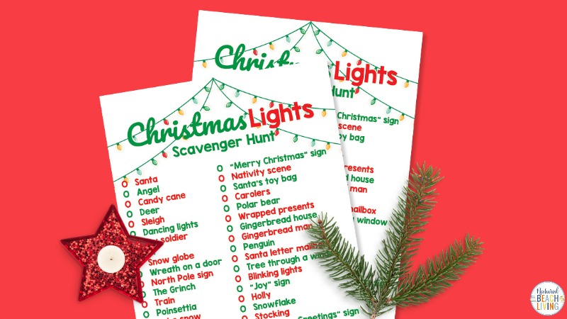Have Fun Spending time with your family with this Christmas Lights Scavenger Hunt, enjoying a fun evening with this Christmas scavenger hunt will keep you making memories and enjoying the holiday season. This Free Printable Christmas Lights Scavenger Hunt is perfect for kids and adults of all ages.