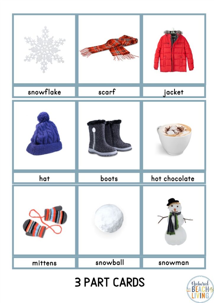 Add these Winter Montessori Activities to your day to bring hands on learning with a Winter theme. Perfect for toddlers, preschoolers, kindergarten and early elementary. With Winter literacy activities, fine motor activities, number recognition, preschool and kindergarten math activities, and so much more. Also includes Movement Activities, Montessori Preschool Activities and Winter Montessori 3 Part Cards