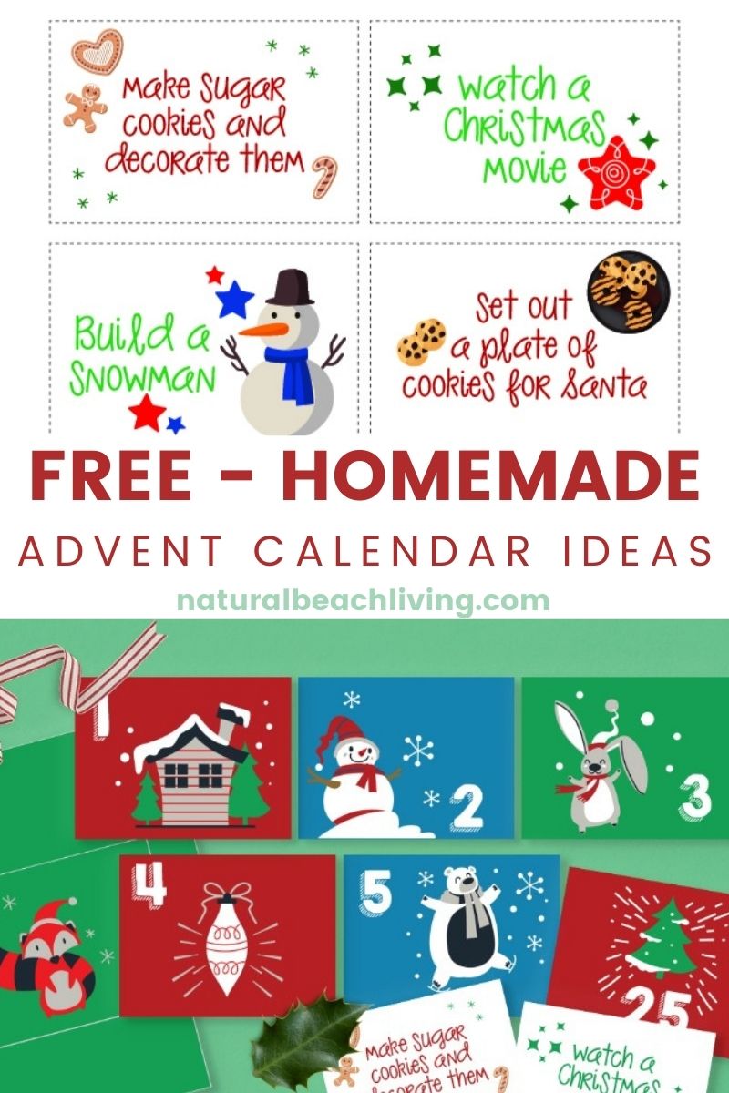 Christmas Advent Envelopes and Notes for a Free Christmas Countdown Calendar