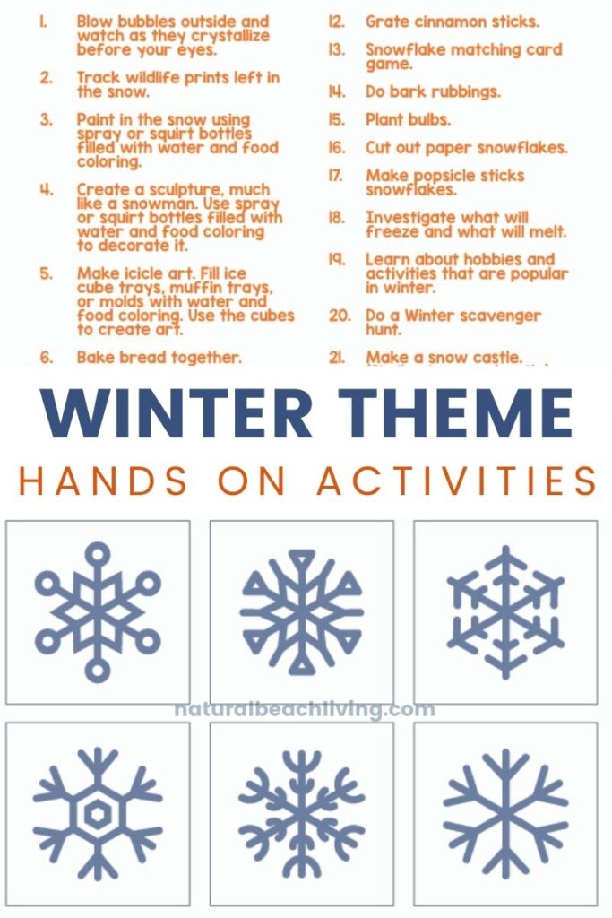 You and Your kids will Love these Montessori Activities for Winter, A complete list of winter activities and a free Snowflake Matching Game for your preschoolers, kindergarteners, and early elementary children, Use this for hands on learning, an educational bucket list, or for your Montessori education, Montessori Preschool Activities