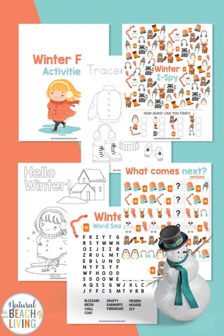 Free Winter Printables for Preschool and Kindergarten - Natural Beach ...